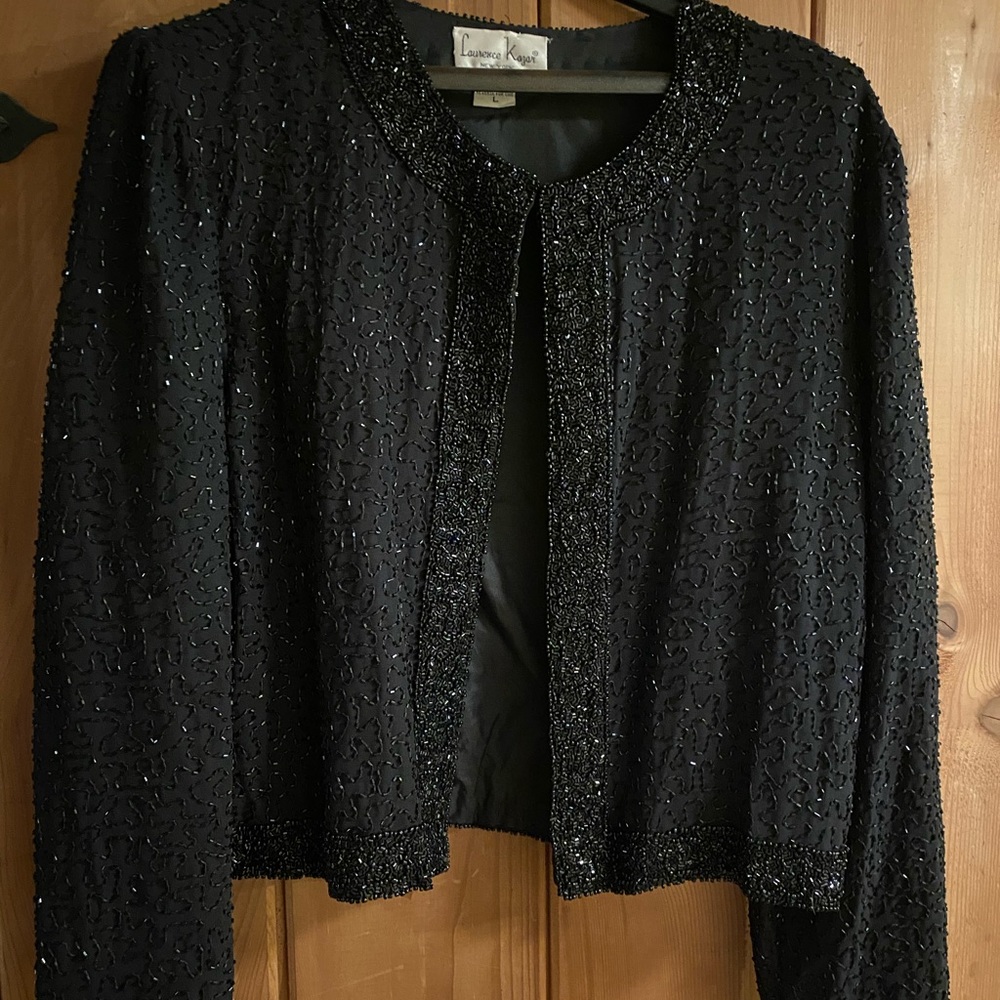 Vintage sequin beaded beautiful black fancy jacket